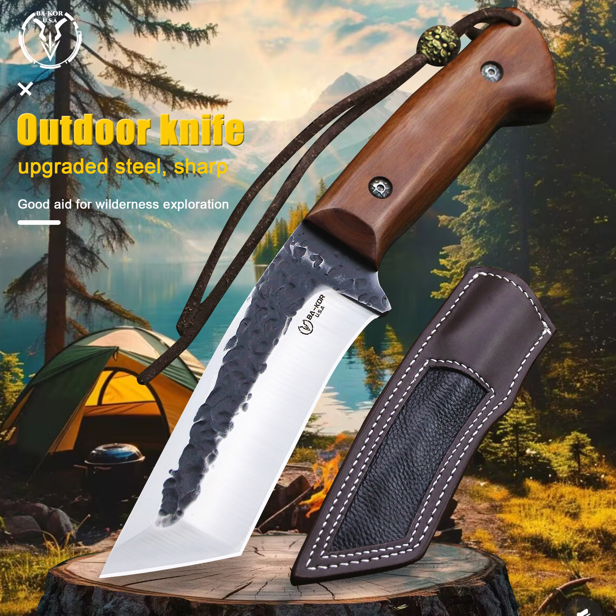 Woodworking Usa - BA-KOR (USA) 9CR18MOV stalowy nóż uniwersalny