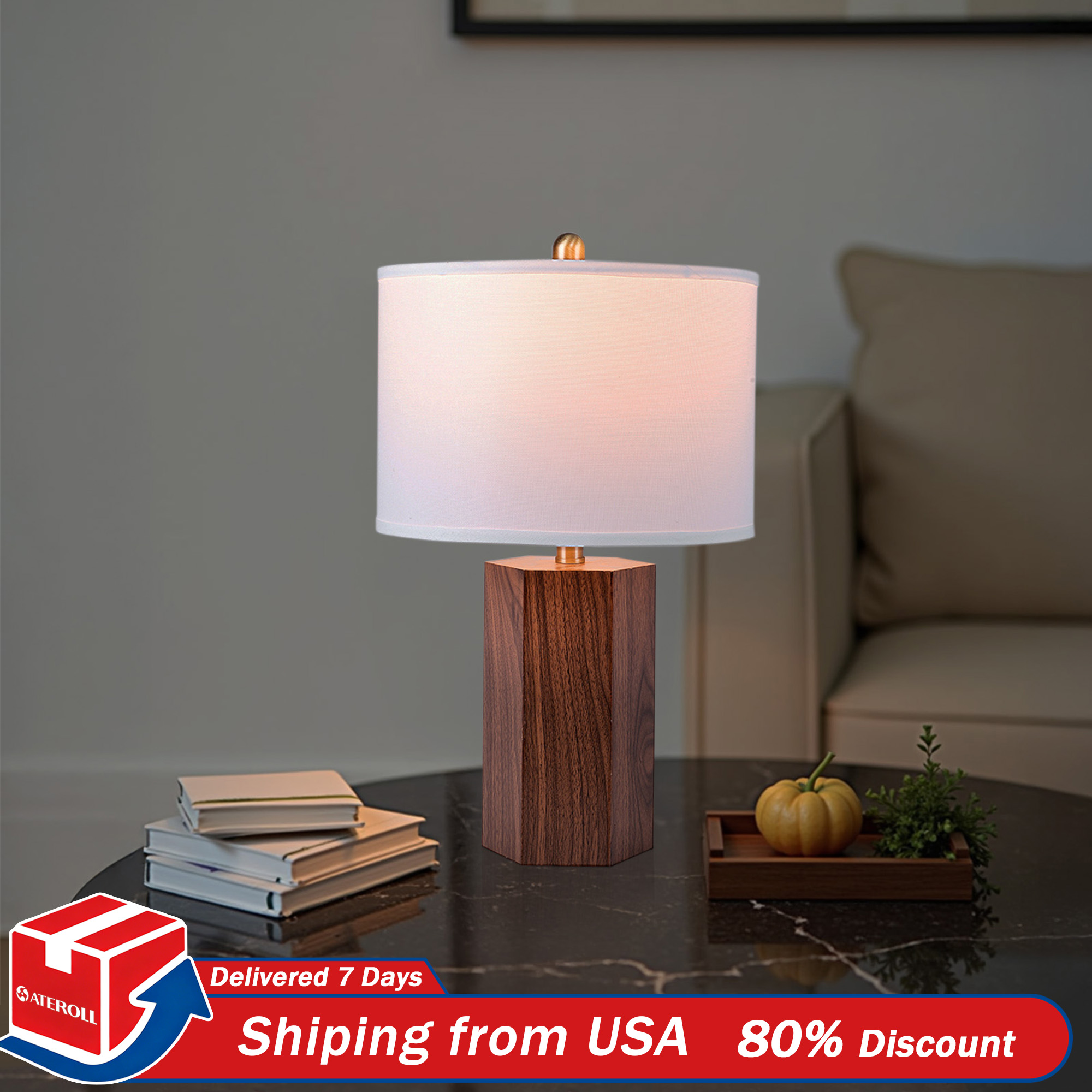 Woodworking Usa - Lampy biurkowe 22 cale, nowoczesne minimalistyczne