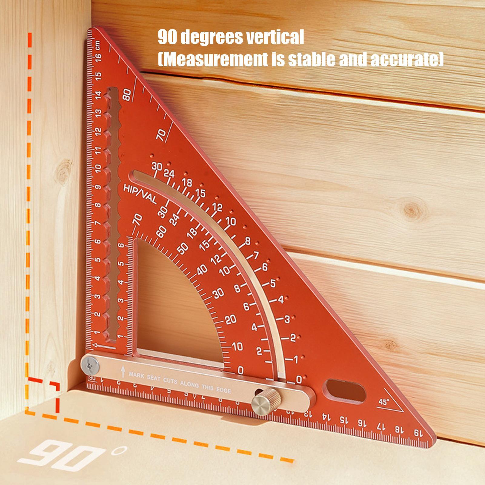 Woodworking Women - Kątownik stolarski ze stopu aluminium, ergonomiczny