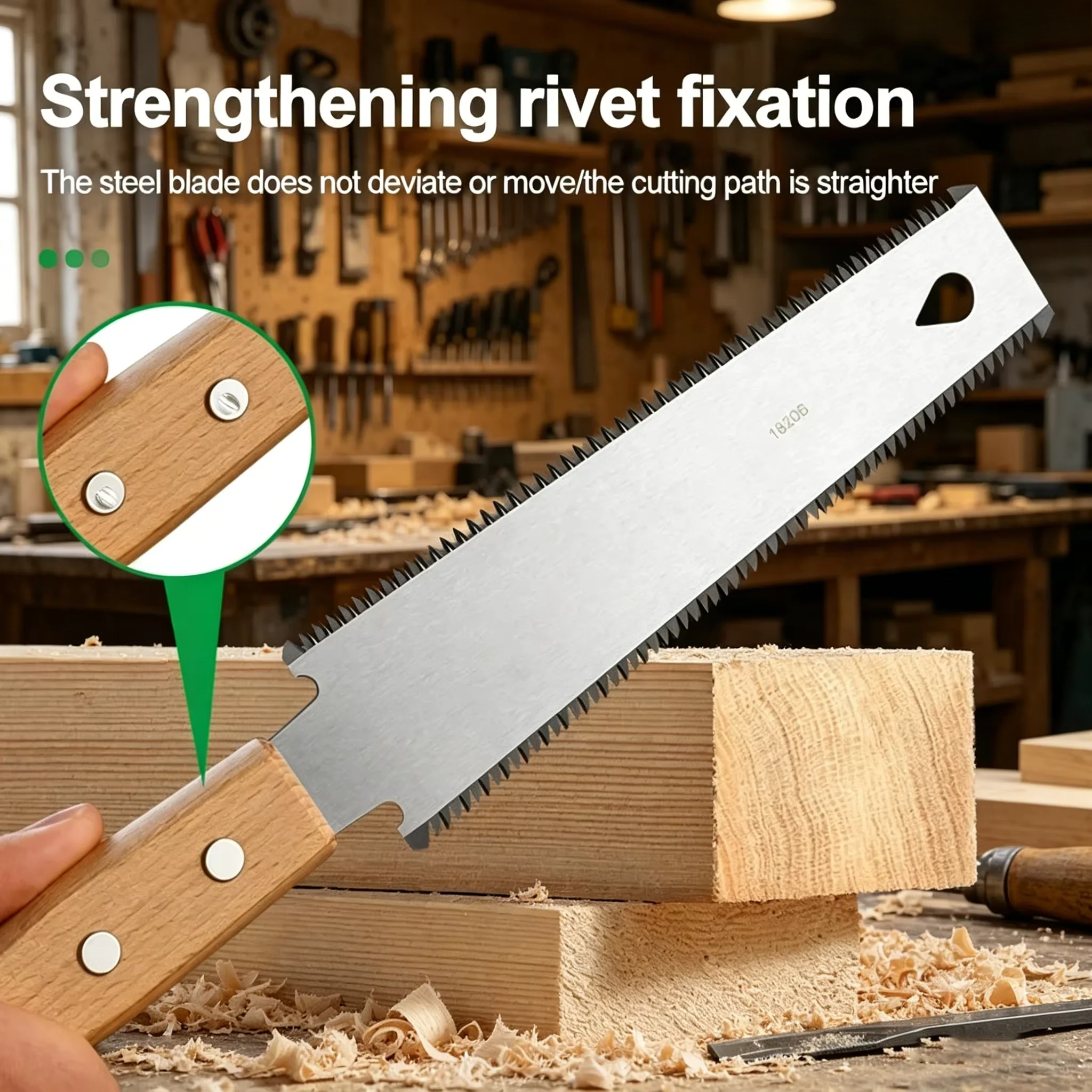 Woodworking Japanese - Elastyczna japońska piła ręczna z drobnymi