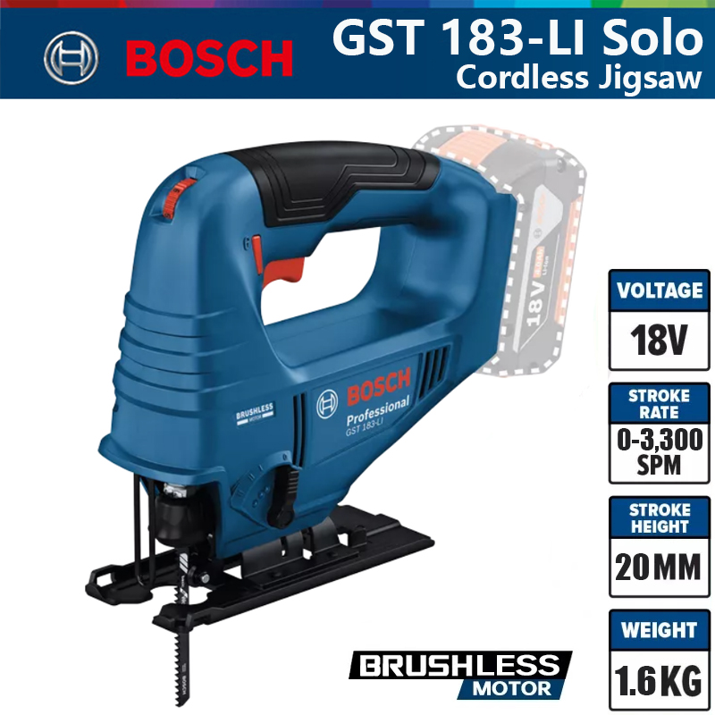 Woodworking Jig - Bosch GST 183-LI Professional Elektryczna Wyrzynarka