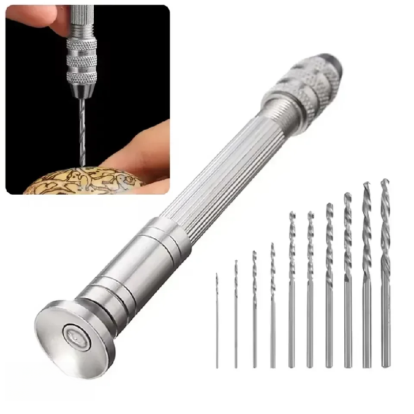 Woodworking Hand Tools - Miniaturowa wiertarka ręczna 0.8-3.0mm, narzędzia do