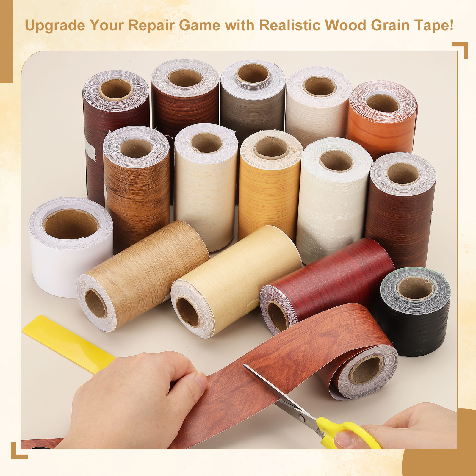 Xfasten Woodworking Tape - Taśma naprawcza do drewna o fakturze