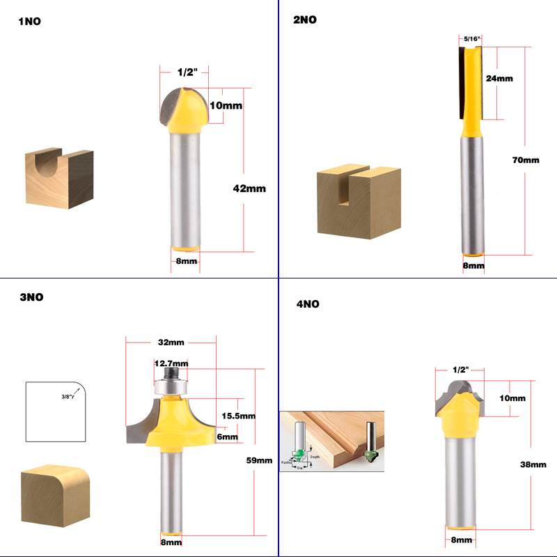 1pc 8mm Shank frezarka do drew – Woodworking Usa recenzja i cena