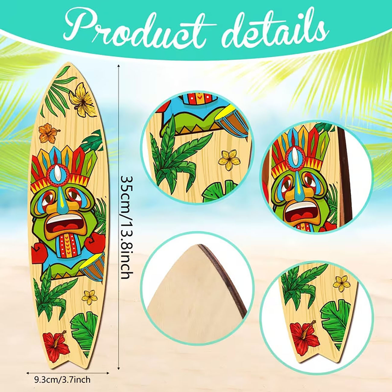 4 szt. Masek Tiki, drewniana d – Xfasten Woodworking Tape recenzja i cena